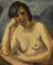 Semi-Nude with Pink Scarf